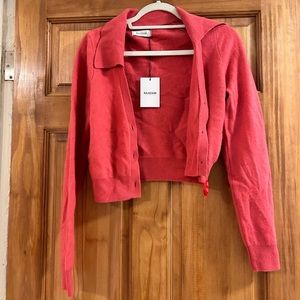 NEW Naadam Cashmere Polo Cardigan